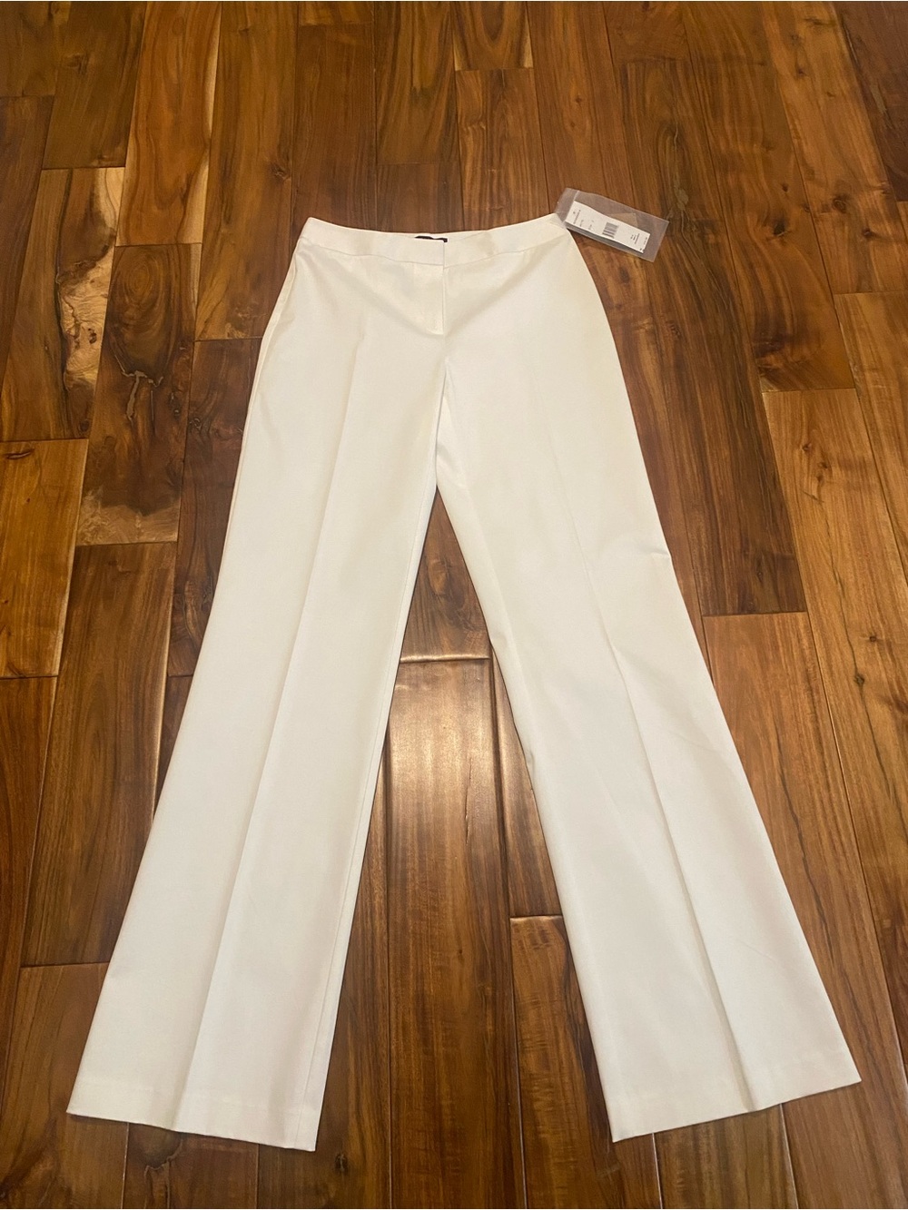 Lafayette 148 NY White Cotton Stretch Pants NWT $248 Size 2